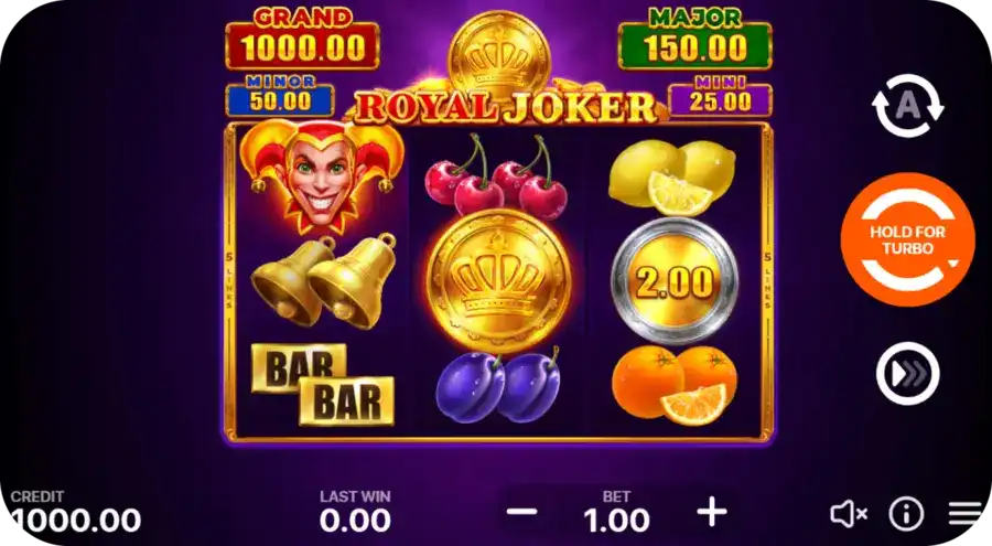 Royal Joker slot theme and graphics